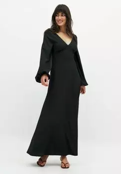 Платье макси BALLOON SLEEVE OPEN BACK NA-KD, черный