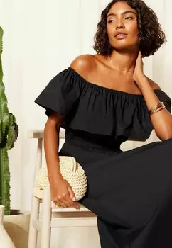 Платье макси BARDOT ELASTICATED REGULAR FIT Friends Like These, черный