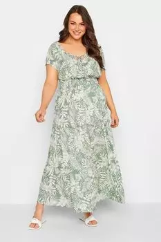 Платье макси Bardot Yours, зеленый