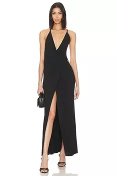 Платье макси Bec + Bridge Zadie Wrap, черный