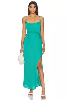 Платье макси Bella Dahl Cowl Neck, цвет Tropical Teal