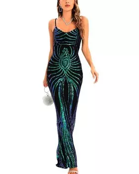 Платье макси Bella Desert, зеленый