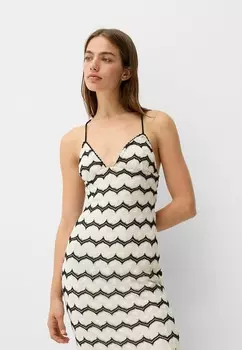 Платье макси Bershka, белый