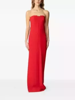 Платье макси без бретелей Elisabetta Franchi, красный