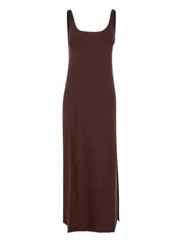 Платье макси без рукавов Fisico, коричневый
