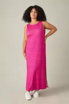 Платье макси без рукавов Geo из джерси Live Unlimited, фиолетовый