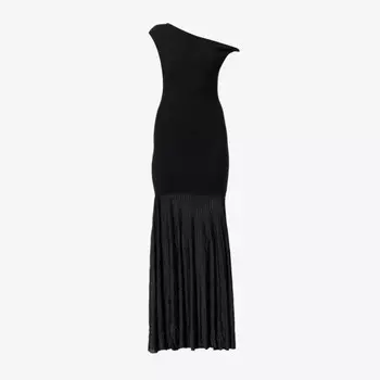 Платье макси без рукавов из эластичной ткани с эффектом индиго Sir, черный