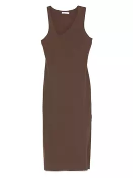 Платье макси без рукавов Patrizia Pepe, коричневый