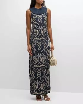 Платье макси без рукавов с цветочным принтом Espinela Gema Agua by Agua Bendita, цвет Multi