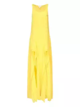 Платье макси без рукавов с оборками Alaa, желтый