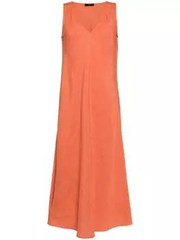 Платье макси без рукавов с V-образным вырезом VOZ, коричневый