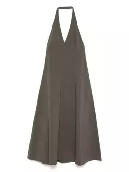 Платье макси без рукавов с вырезом халтер St. Agni, зеленый