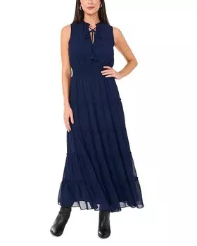 Платье макси без рукавов с завязкой на шее 1.STATE, синий