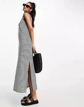 Платье макси без рукавов в монополоску Vero Moda Aware