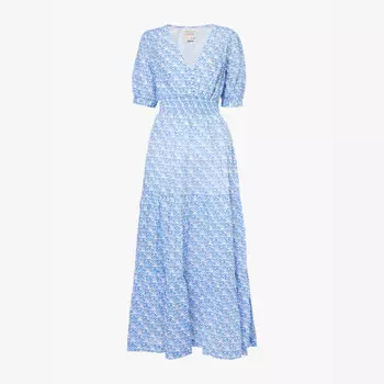 Платье макси Billie из органического хлопка с короткими рукавами Aspiga, белый