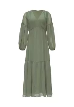 Платье макси BOHO STIL s.Oliver BLACK LABEL, зеленый