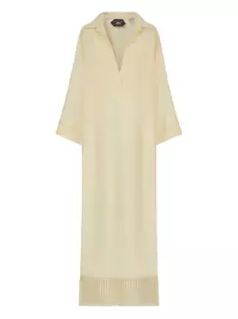 Платье макси Bordighera с бахромой Taller Marmo, нейтральный