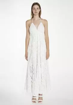 Платье макси BRODERIE HALTER-NECK TIERED Glamorous, белый