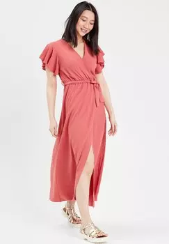 Платье макси Cache Langes Ausgestelltes Mit Wickeloptik Cache Cache, vieux rose
