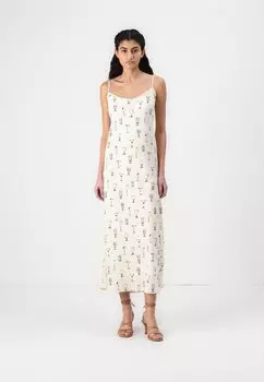 Платье макси CAMI NECK SLIP MAXI DRESS Abercrombie & Fitch, коричневый