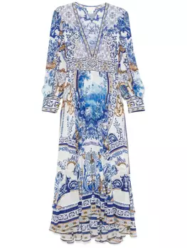 Платье макси Camilla Azul Adventures, синий