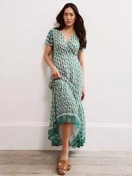 Платье макси Casey с абстрактным принтом Mint Velvet, Зеленый/Мульти