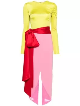 Платье макси Cherry с поясом V:PM ATELIER, зеленый