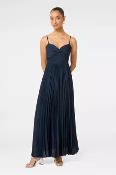 Платье макси Chloe petite с плиссировкой Forever New, синий