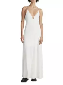 Платье макси Christy с бретелями Rag & Bone, белый