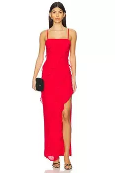 Платье макси cierra More To Come, красный