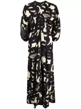 Платье макси Cocoon с принтом colville, черный