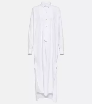 Платье макси Cosette из хлопка THE ROW, белый
