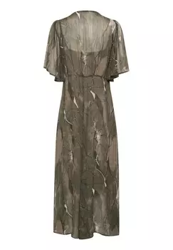 Платье макси Cream, хаки