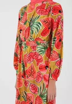 Платье макси CREW NECK MODEST BENIN Modanisa, мультиколор