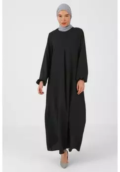 Платье макси CREW NECK TAVIN Modanisa, цвет black