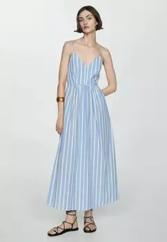 Платье макси CRISTI Mango, светло-голубой