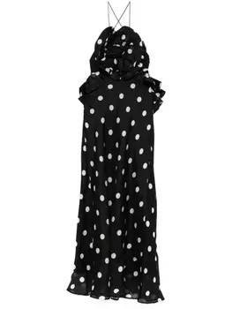 Платье макси Crush ZIMMERMANN, черный