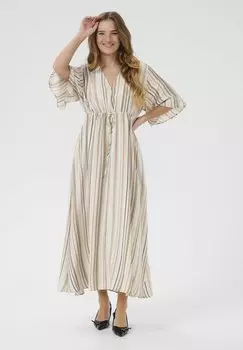 Платье макси Culture, бежевый