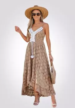 Платье макси Cupshe, коричневый