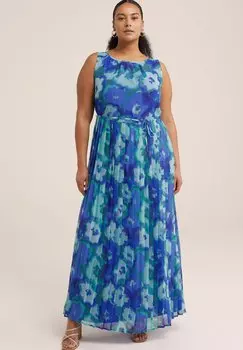 Платье макси Curve WE Fashion, синее