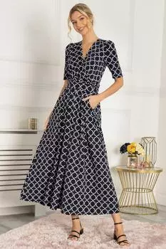 Платье макси цвета пинты Rayna из джерси Jolie Moi, синий