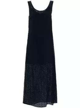 Платье макси цветочным декором KENZO, синий