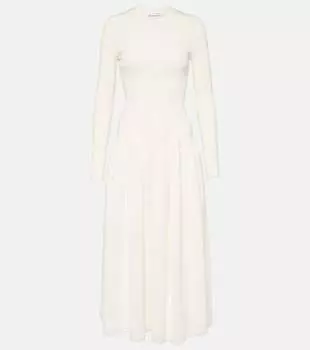 Платье макси denning в рубчик Altuzarra, белый