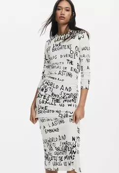 Платье макси Desigual, белый