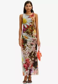 Платье макси Desigual, разноцветное