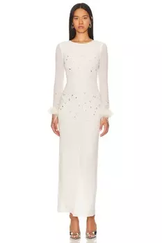 Платье макси джиневра Nbd, белый