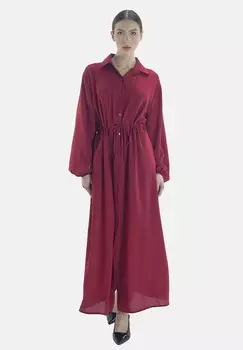 Платье макси Elara, бургундия