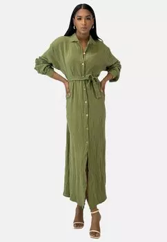 Платье макси Elara, зеленое