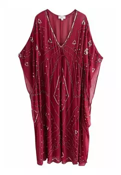 Платье макси EMBELLISHED KAFTAN Next, красный