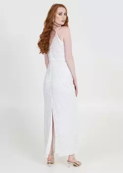 Платье макси EMBELLISHED SEQUINS BEAUUT, белый